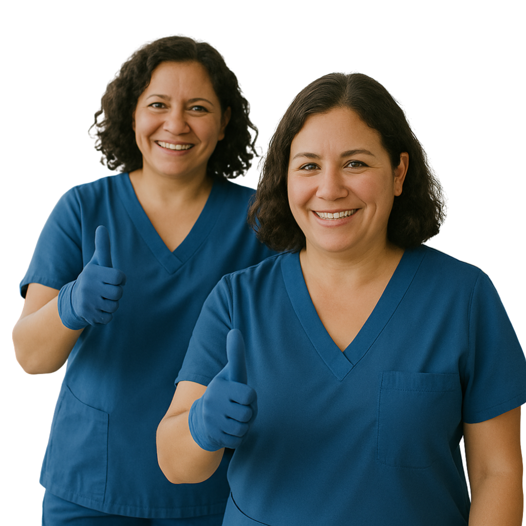 Personal de limpieza de SELM mostrando confianza y profesionalismo en servicios para empresas en México