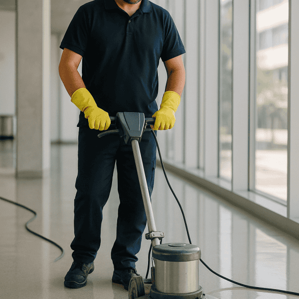 Limpieza profesional de pisos y superficies con equipo especializado. Servicios de alta calidad para.